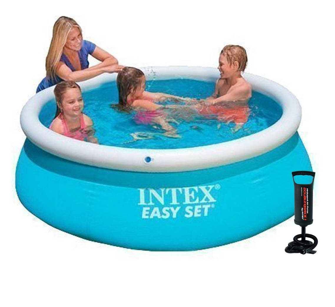 

Бассейн надувной детский Intex Easy Set Pool 183х51 см трёхслойный Комплектация эксклюзив + насос и подстилка Оригинал (intx-28101-2)