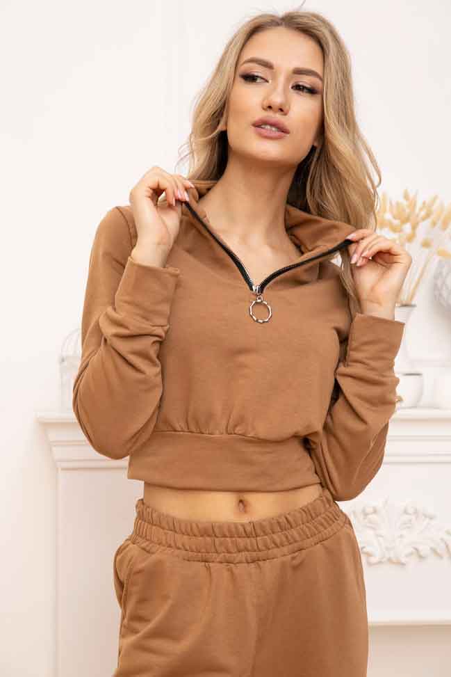 

Свитшот женский 119R376 цвет Светло-коричневый XS