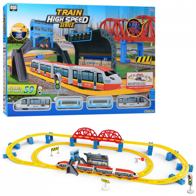 

Детская железная дорога BSQ 789-2 длина пути 473 см, со звуковыми и световыми эффектами