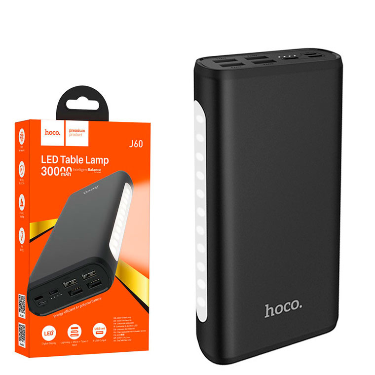 

Power Bank Hoco J60 "Snowflake" 30000 mAh черный