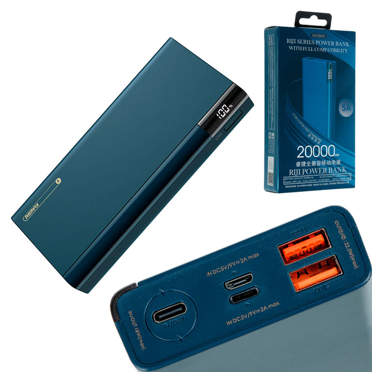 

Power Bank Remax Riji RPP-108 20000 mAh синий