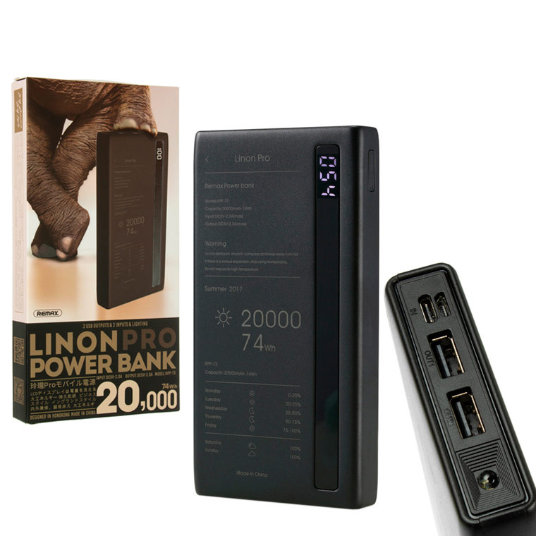 

Power Bank Remax Linon Pro RPP-73 20000 mAh черный