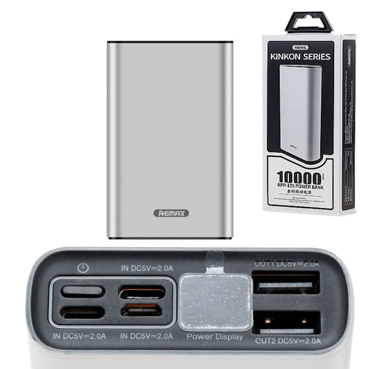

Power Bank Remax Kinkon RPP-135 10000 mAh серебристый