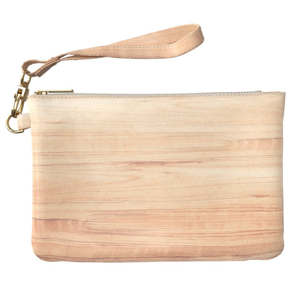 

Женская косметичка, дорожная сумочка (Светлая древесина) ручной роботы из эко-кожи