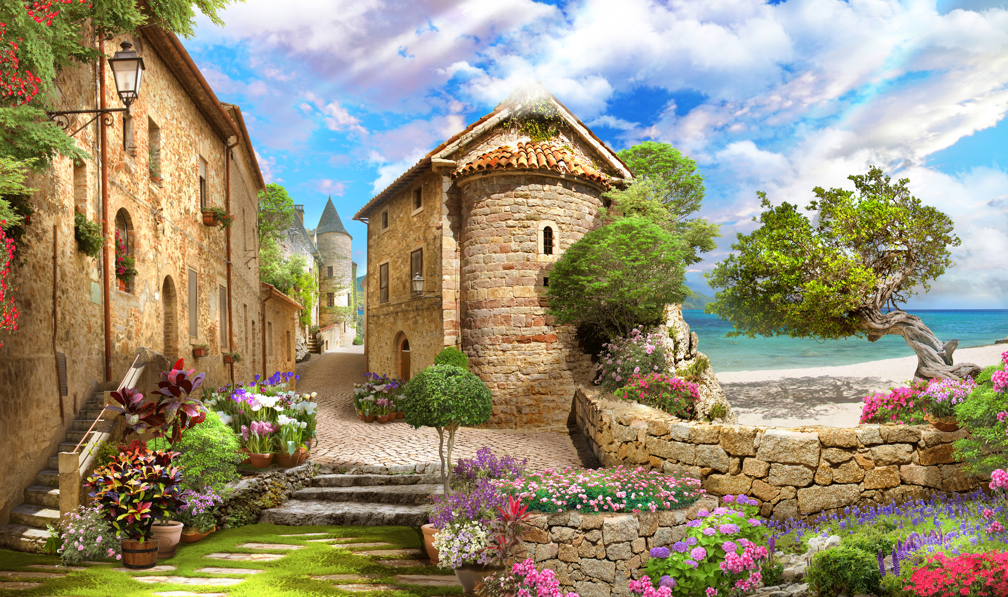 

Фотообои Архитектура 'Улочка' (4956) , Гладь