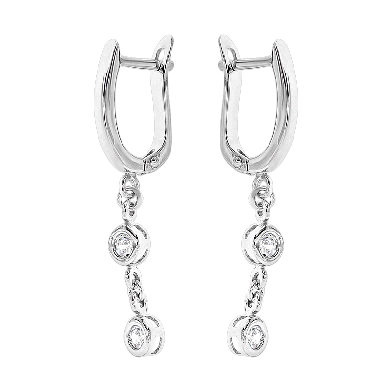 

Серьги-подвески Diamant С2490с