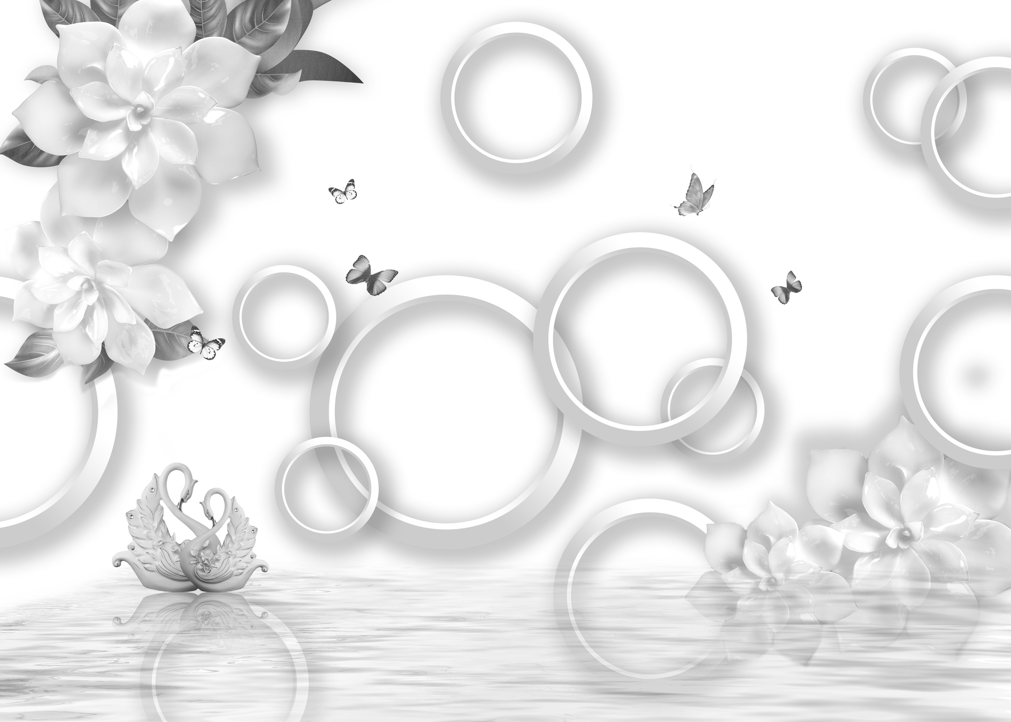 

Фотообои 3D '3Д Цветы' (4063) , Фреска
