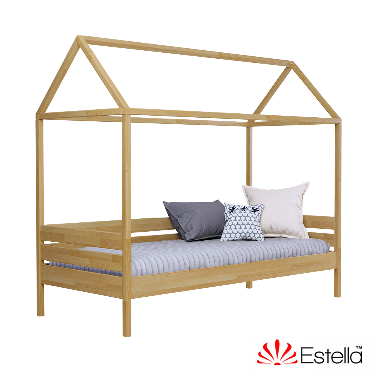 

Кровать детская Амми без ящиков Estella 80х190 102 - бук Щит Л4