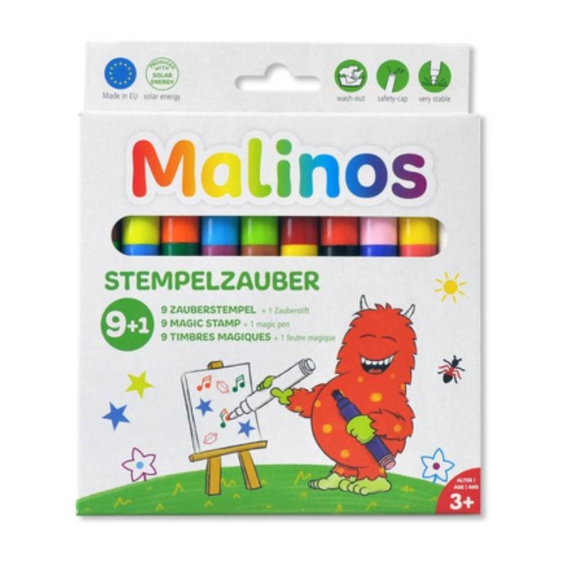 

Штампы-фломастеры волшебные меняющие цвет MALINOS Stempelzauber 9 (9+1) шт (MA-300008)