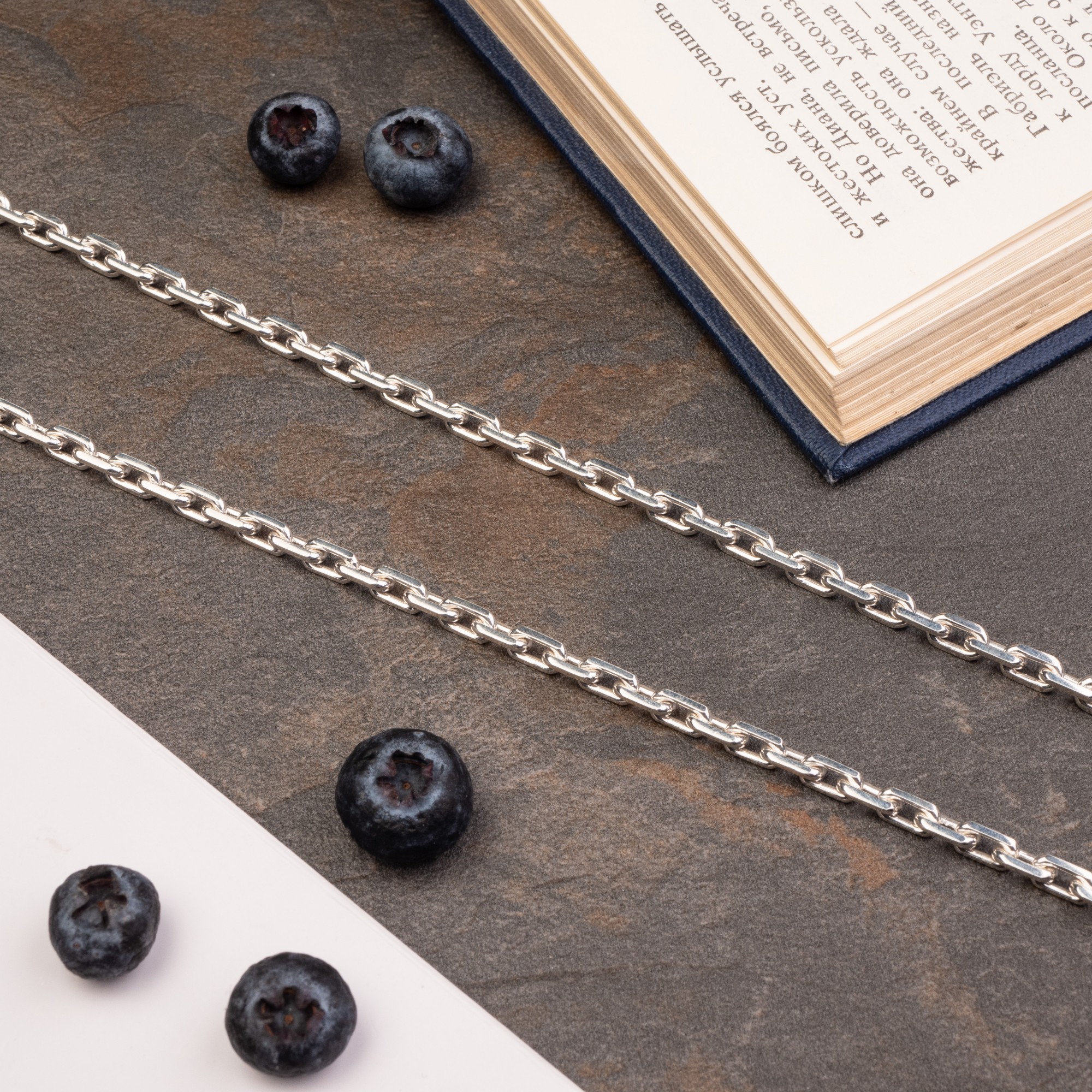 

Серебряная цепочка Якорь 50 см 17,15 грамм арт 120