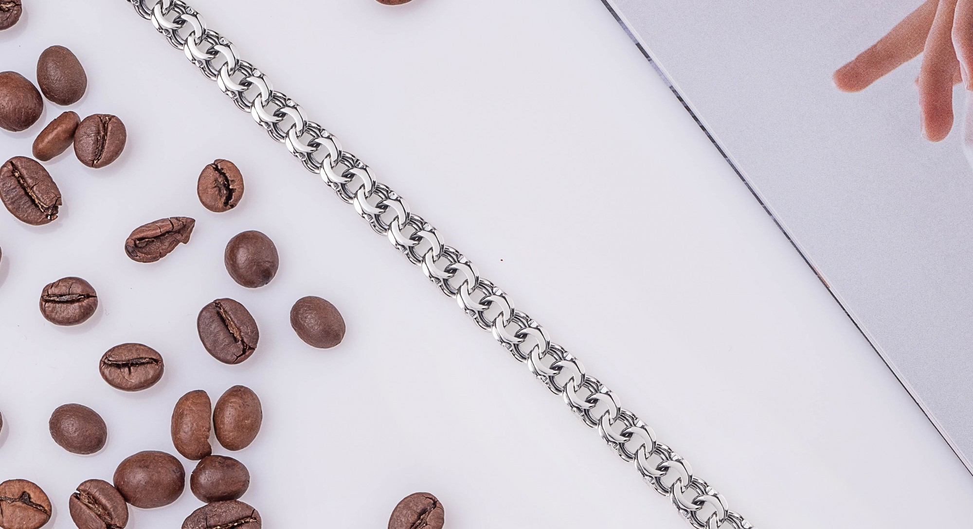 

Серебряный браслет Классический (плоский) бисмарк 22,5 см 11,6 грамм арт. 202ч