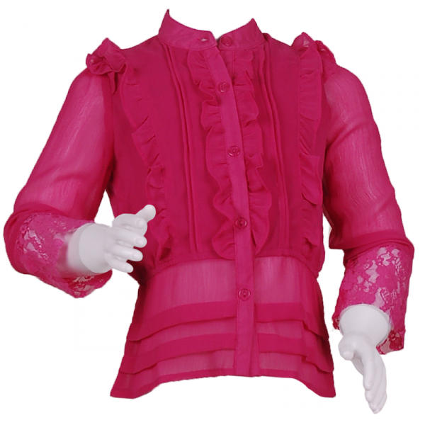

Блузка с рюшами 1 год (76 см) Gs 30006-pink малиновый цвет