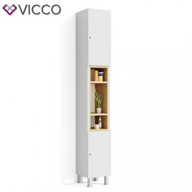 

Шкаф пенал для ванной Vicco Aquis 30x200, белый