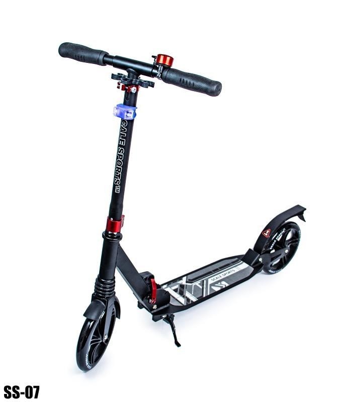 

Самокат двухколесный Scale Sports SS-07 black led-фонарик