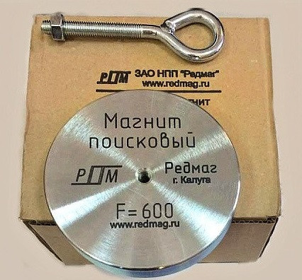 

Поисковый магнит Редмаг F600 односторонний усилие 600кг