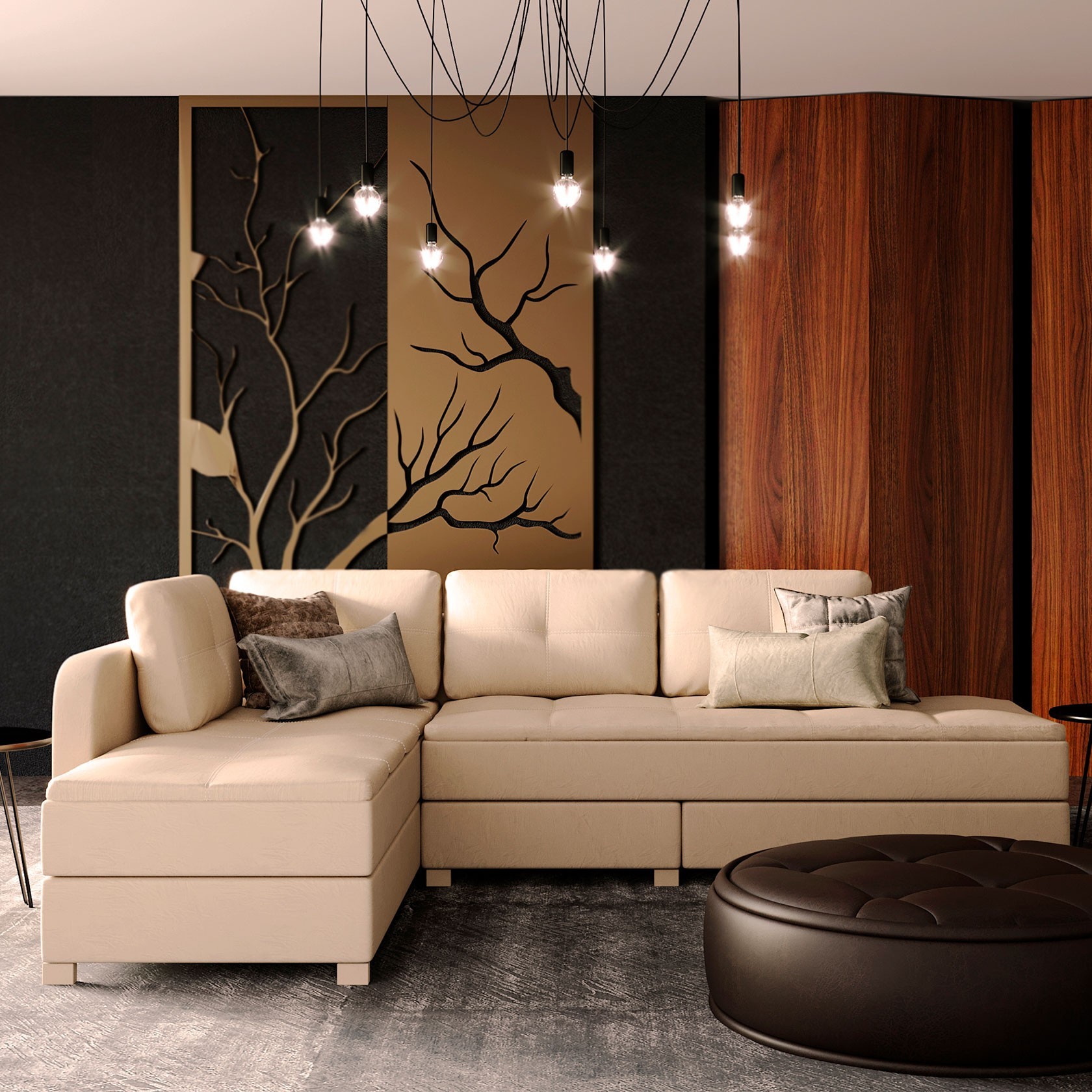 

Угловой диван Дэн (Шик Галичина) Молочный 213х282 см 421202_2