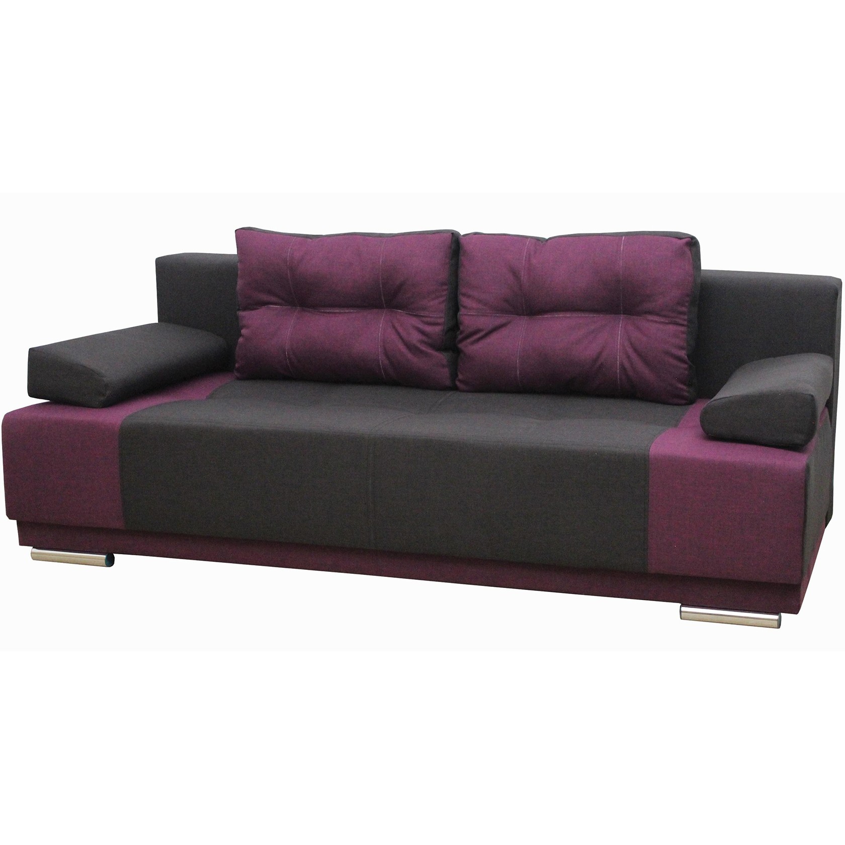 

Прямой диван Вито (Мебель Софиевки) Черный + фиолетовый 100х200 см 11106_1