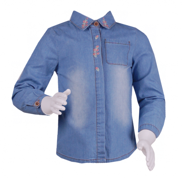 

Модная детская рубашка 2 года (87 см) O 30170-jeans джинс цвет