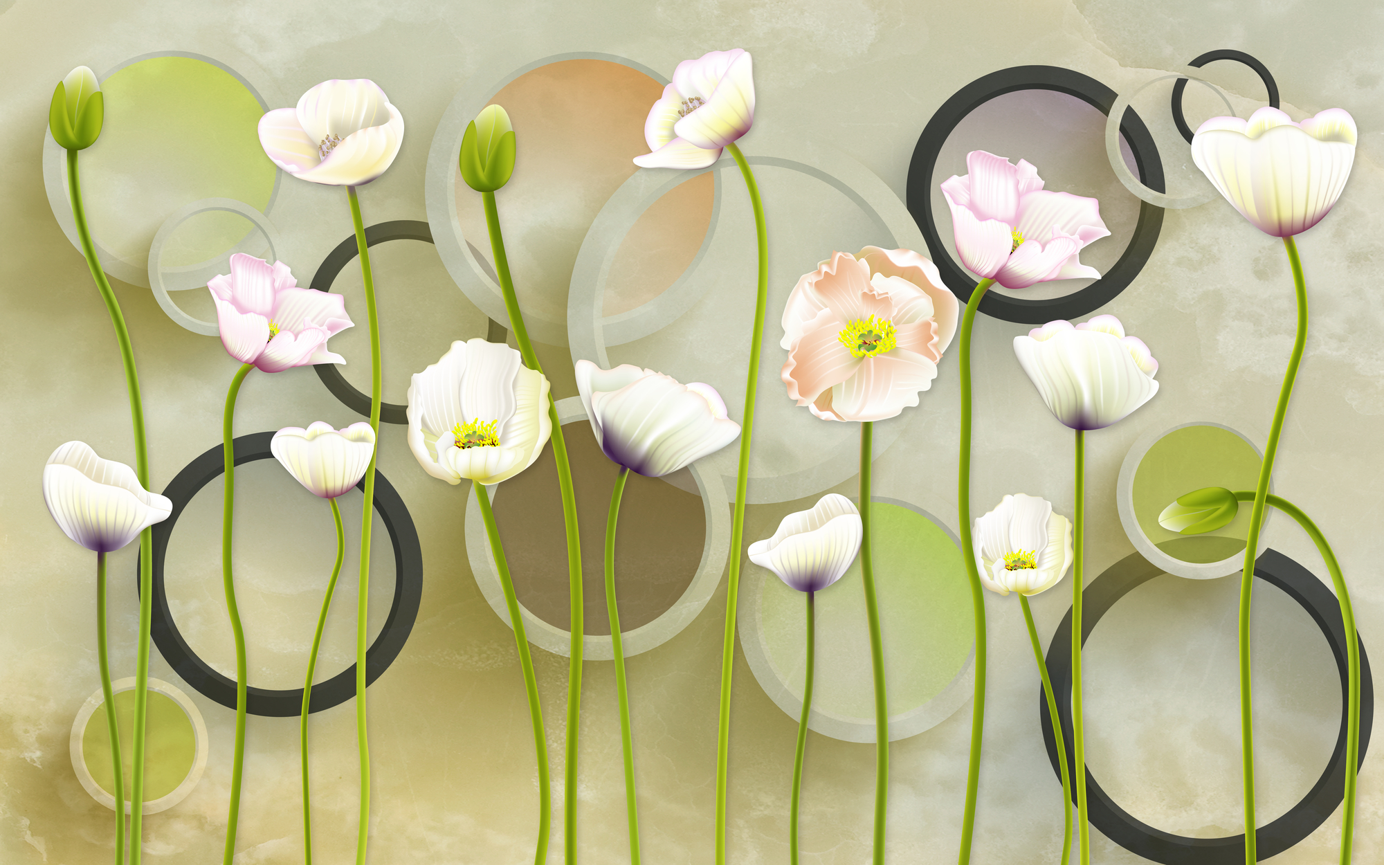 

Фотообои Цветы '3D Кувшинки' (4054) , Гладь