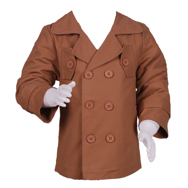 

Плащ детский утепленный овчиной 4 года (104 см) Z 10082-khaki бежевый цвет