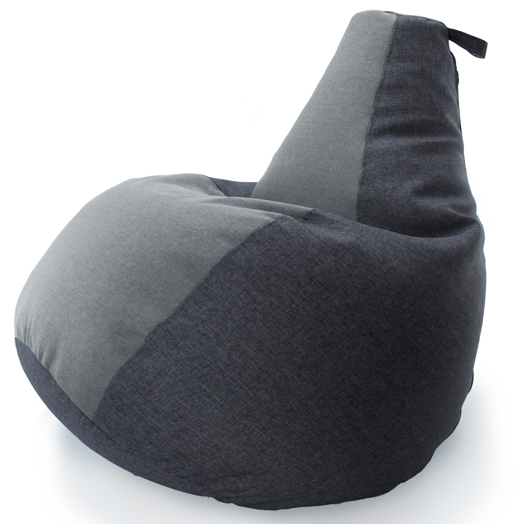 

Бескаркасное кресло-груша Комби Рогожка (Антимебель) Серое + Светло-серое 211203_25