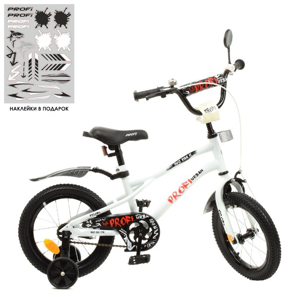 

Велосипед детский 2-х кол. 16д. PROF1 Y16251 Urban (white)