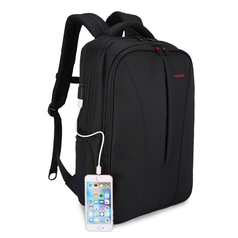 

Рюкзак городской Tigernu T-B3220 для ноутбука 15.6" с USB объем 26л. Черный (кодовый замок в подарок)