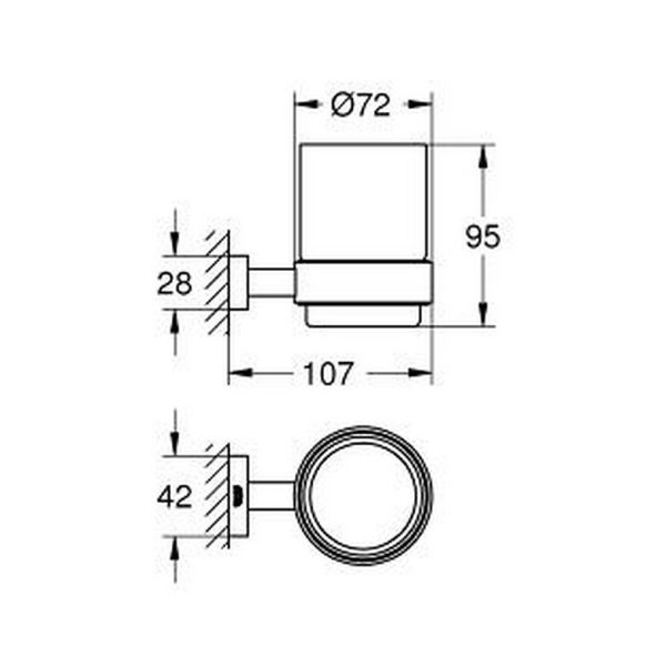 

Стакан Grohe Essentials Cube 40755001