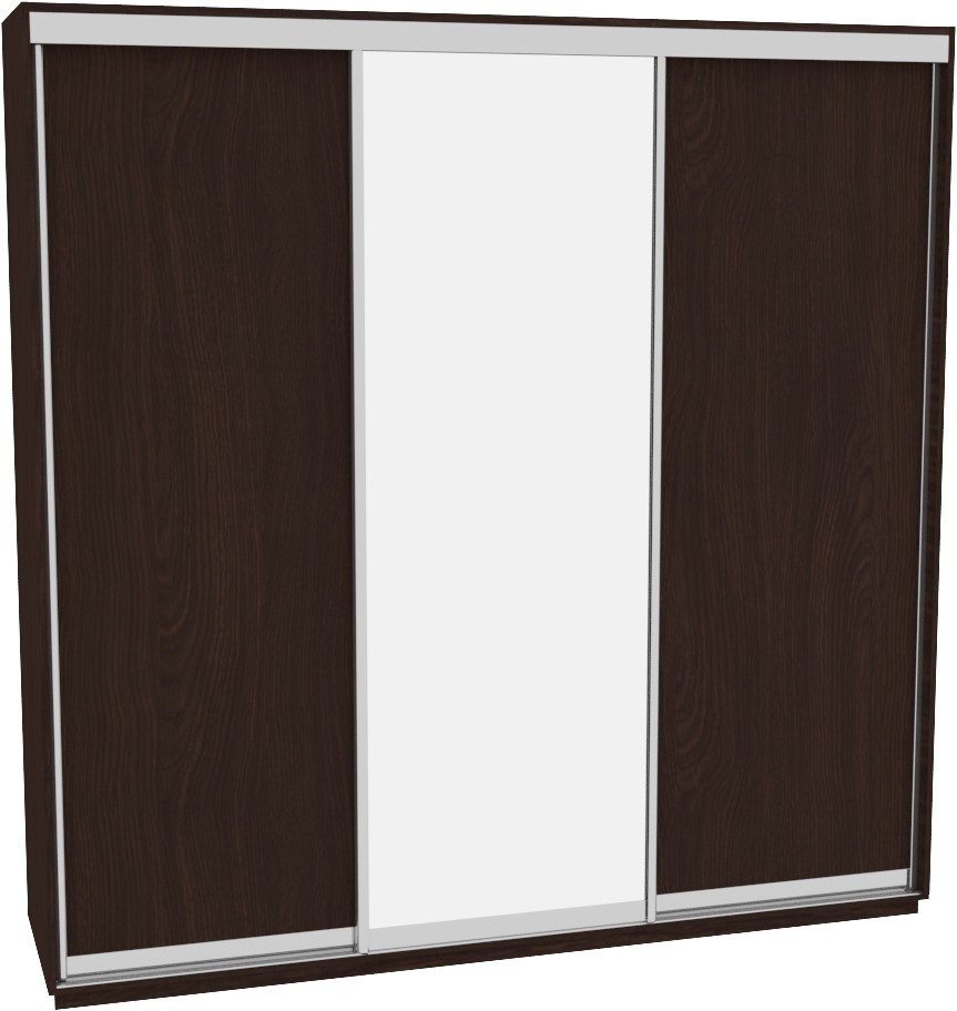 

Шкаф-купе ДОМ В246 Венге ДСП+Зеркало 240x60x240