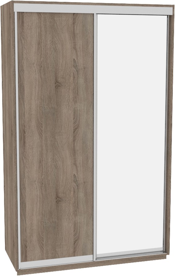 

Шкаф-купе ДОМ В166 Дуб сонома трюфель ДСП+Зеркало 160x60x240