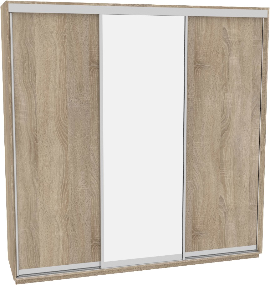 

Шкаф-купе ДОМ В216 Дуб сонома ДСП+Зеркало 210x60x240