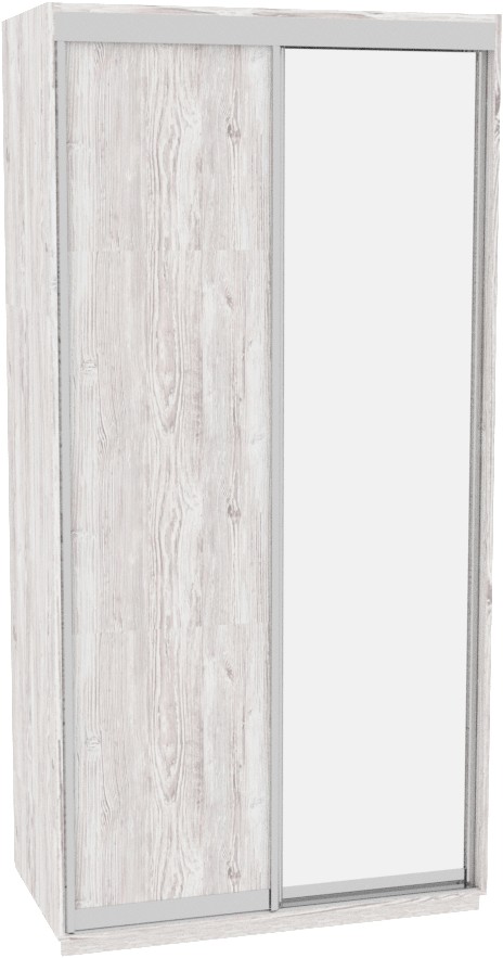 

Шкаф-купе ДОМ В136 Аляска ДСП+Зеркало 130x60x240
