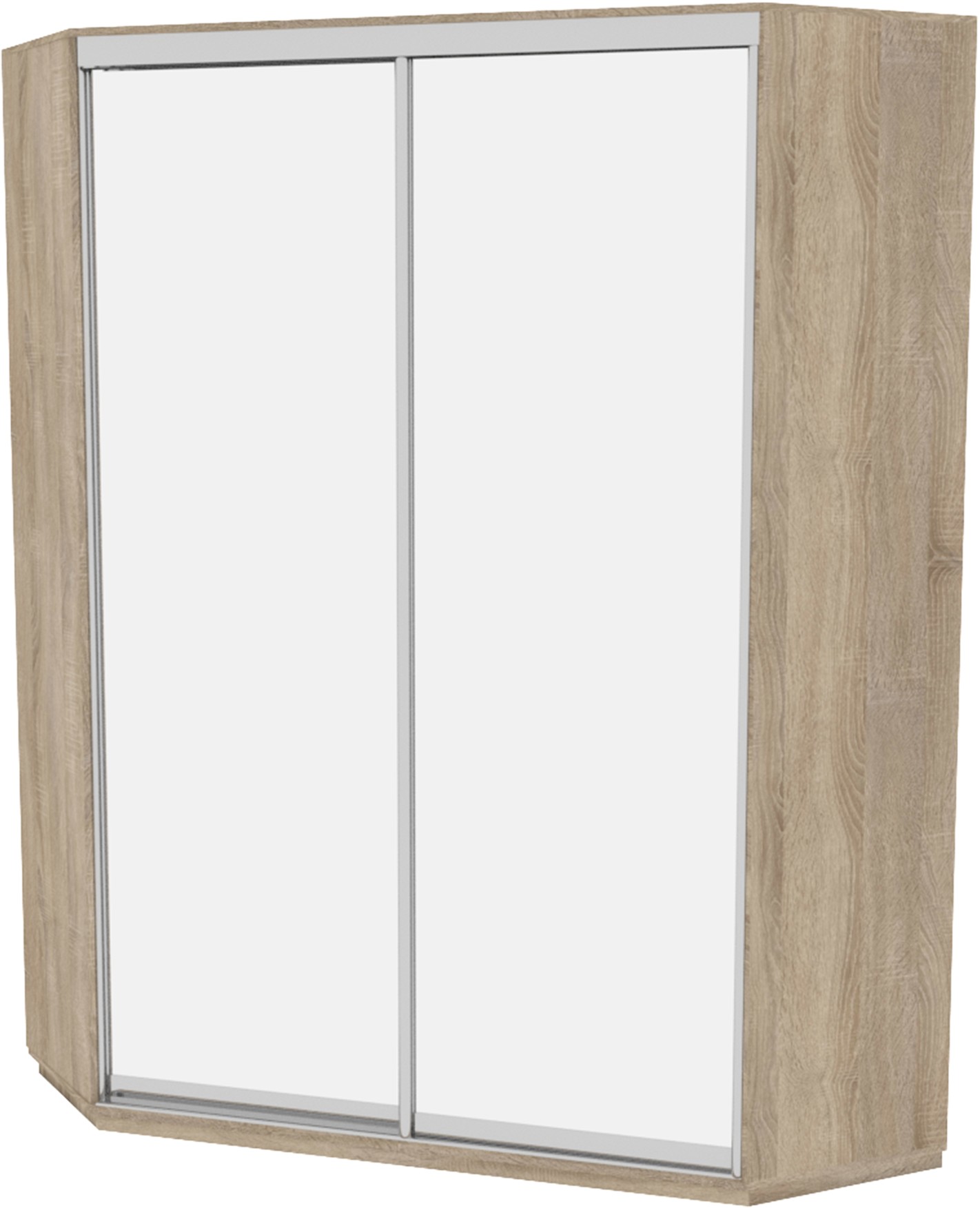 

Шкаф-купе ДОМ Угловой ВУ1300 Дуб сонома Зеркало 130x130x240