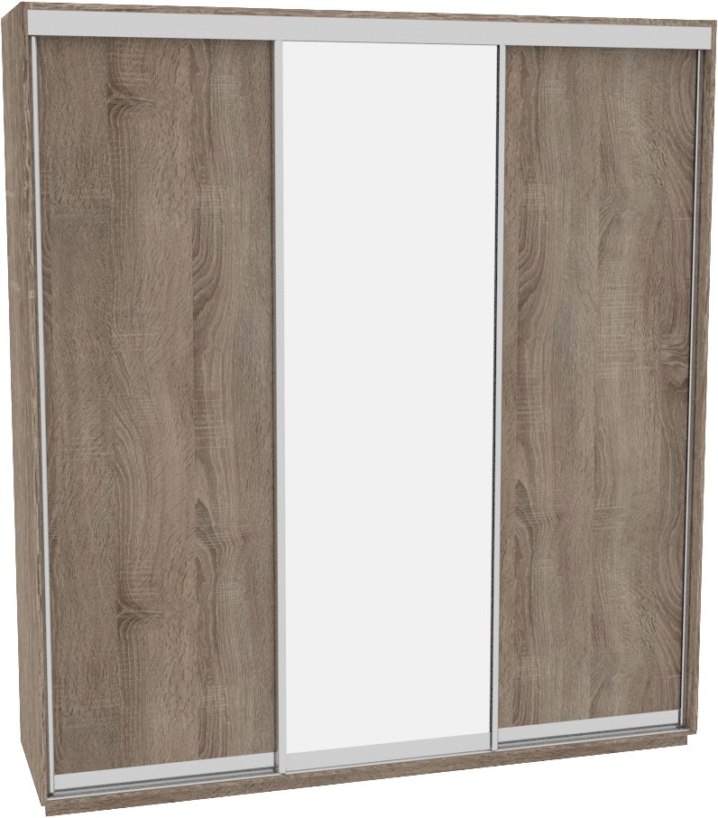 

Шкаф-купе ДОМ В226 Дуб сонома трюфель ДСП+Зеркало 220x60x240