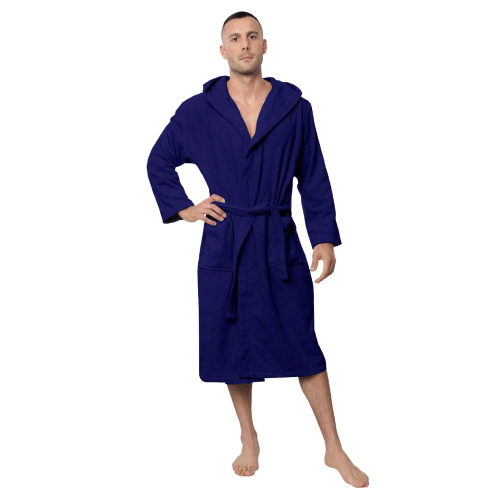 

Халат Kuzema Royal с капюшоном морской темно-синий L Oeko-TEX® Сертификация RL100