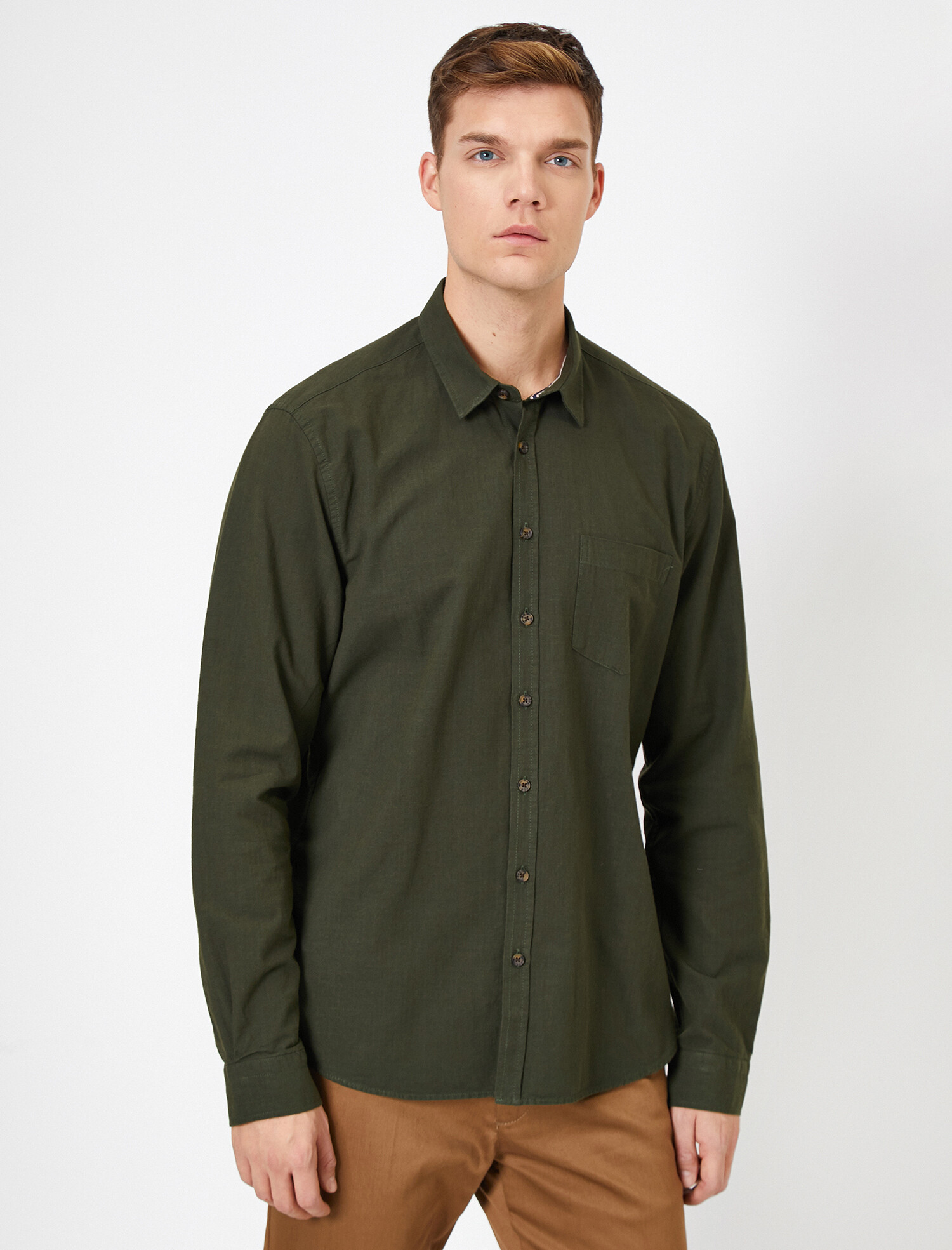 

Рубашка Koton 0YAM61453NW-890 M Khaki