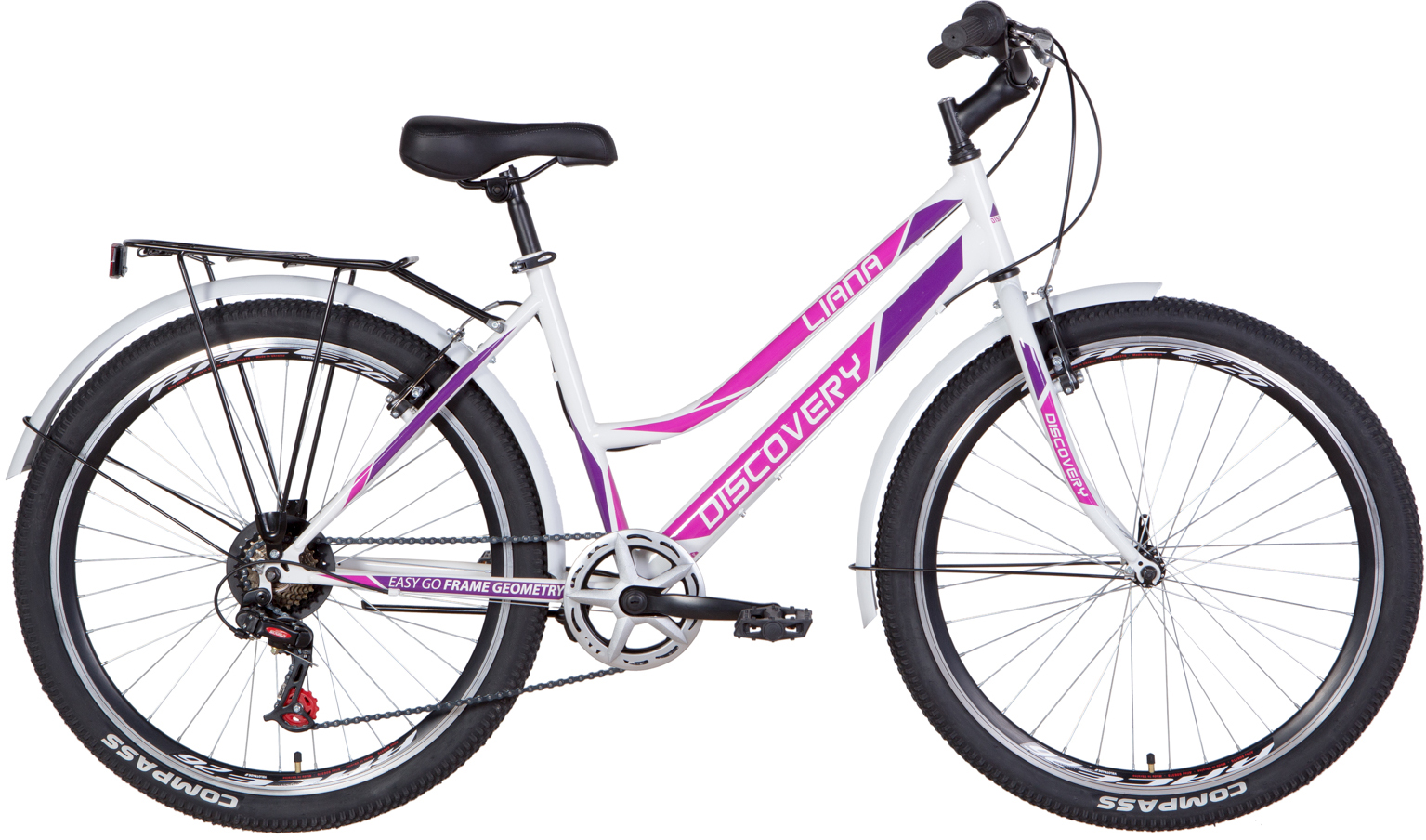 

Велосипед Discovery Liana 17" 26" 2021 Бело-фиолетовый (RET-DIS-26-081)