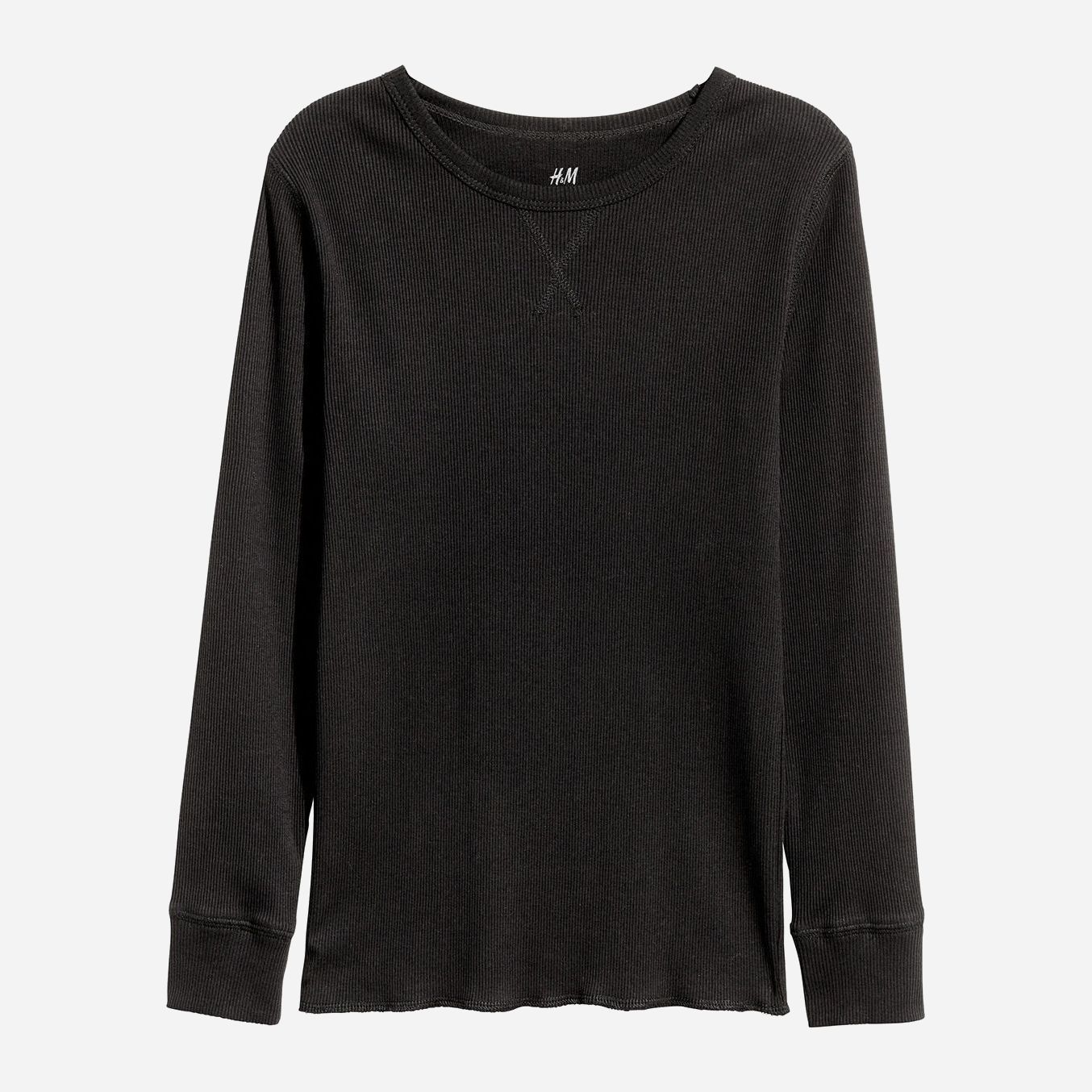 

Футболка с длинными рукавами H&M 3553252273 146-152 см Черная (KZ2000000172675)