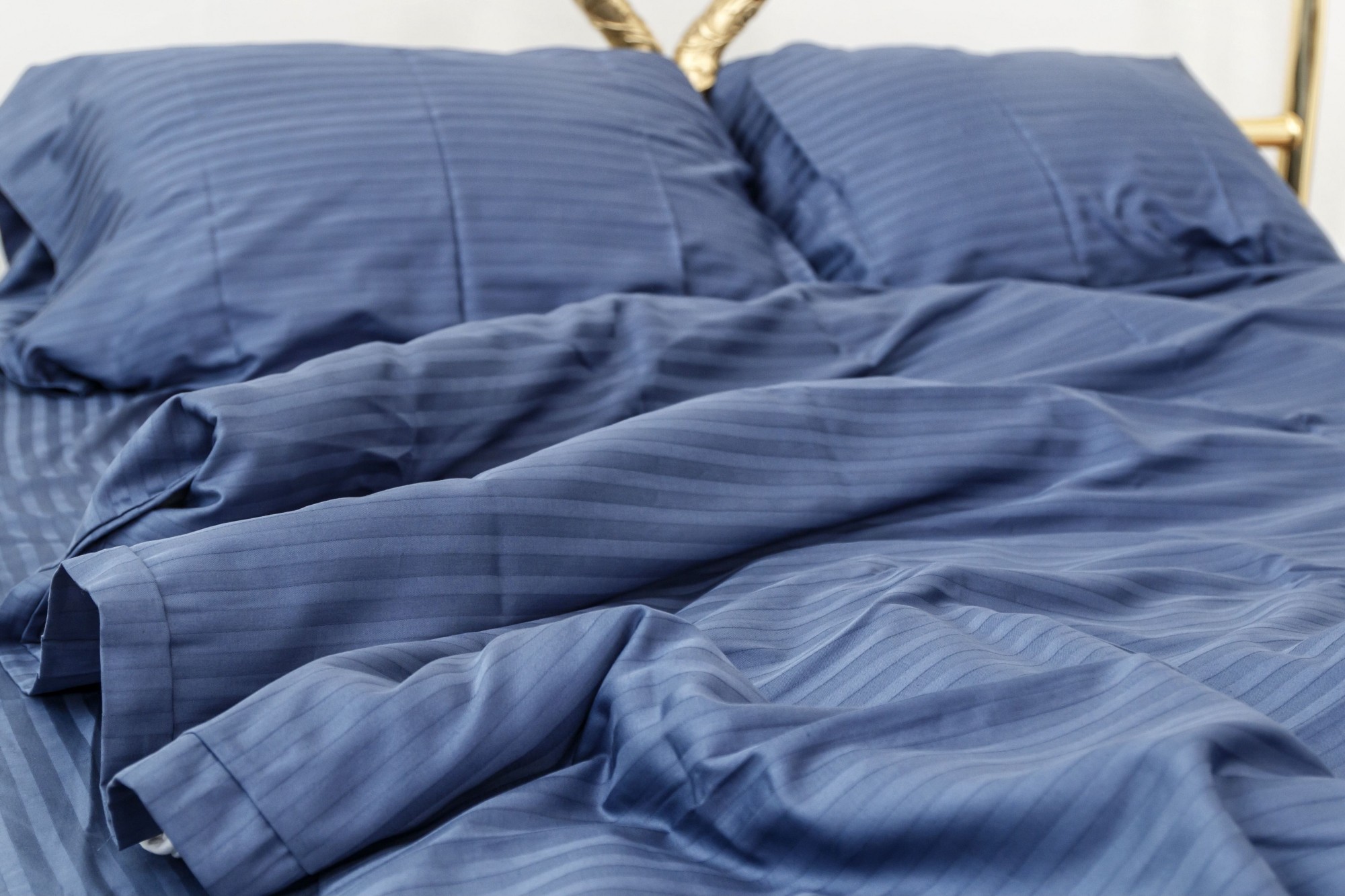 

Постельное бельё Textile Hygge сатин страйп 180х220 синий 273312001