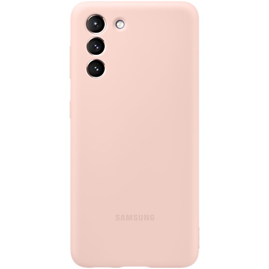 

Силиконовый чехол накладка Protective Silicone Cover Samsung Galaxy S21 / S21 5G pink