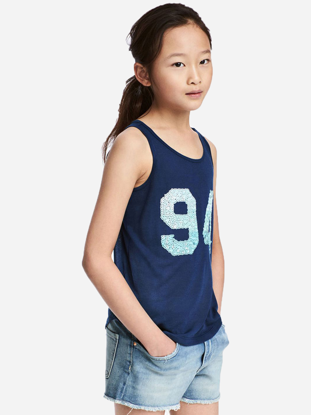 

Майка H&M 509606 134-140 см Синяя
