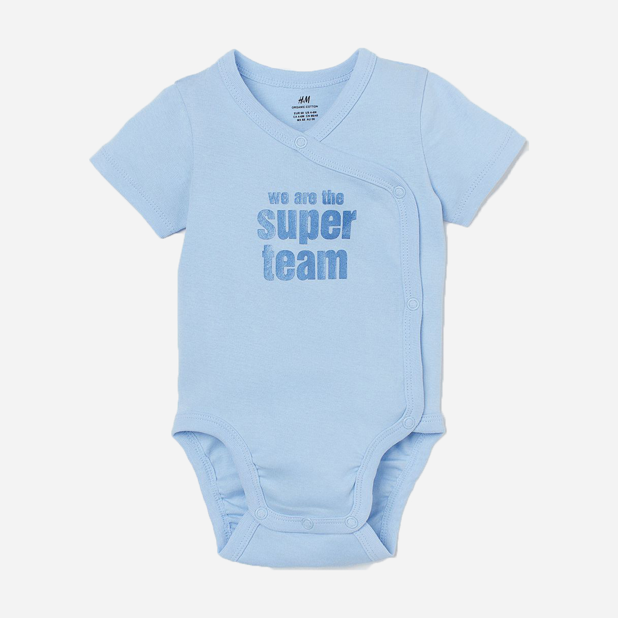

Боди-распашонка H&M 767983 50 см Голубая