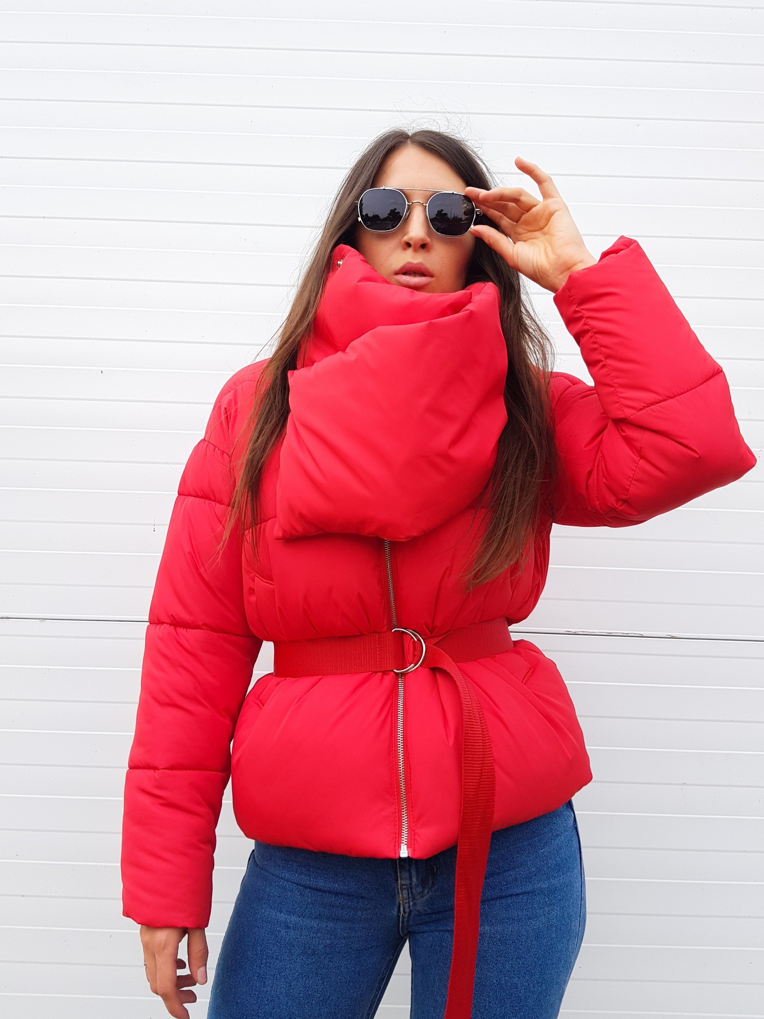 

Пуховик Lilo Short Red Oversize M красный