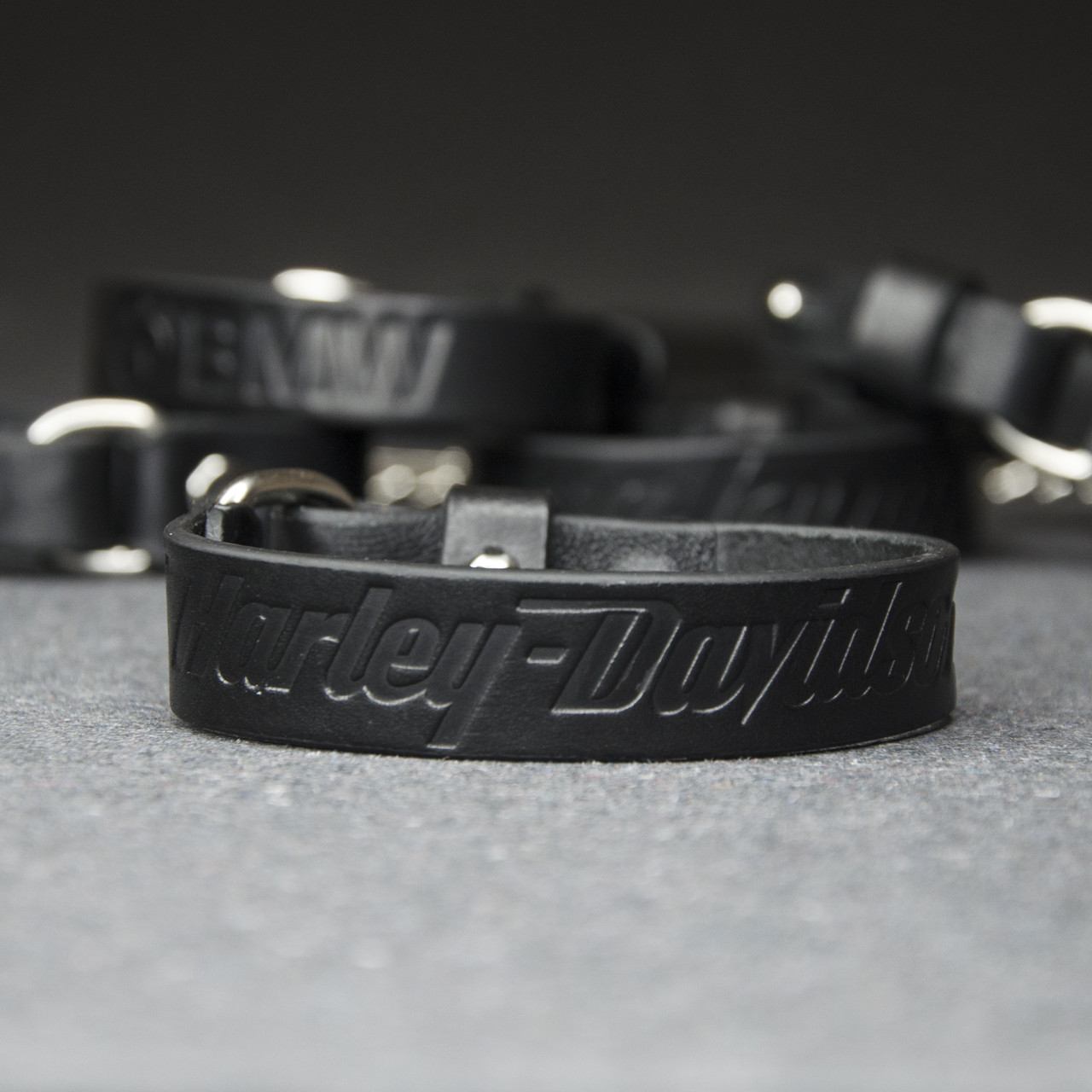 

Браслет кожаный Ridl Harley Davidson 21 см черный