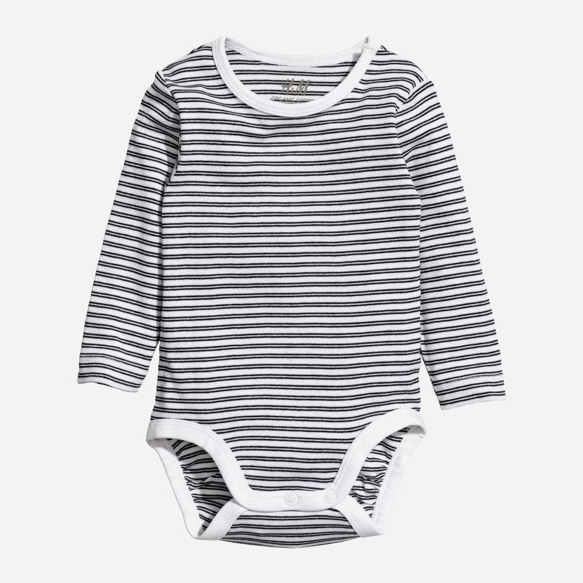 

Боди H&M 533022 68 см Черно-белое