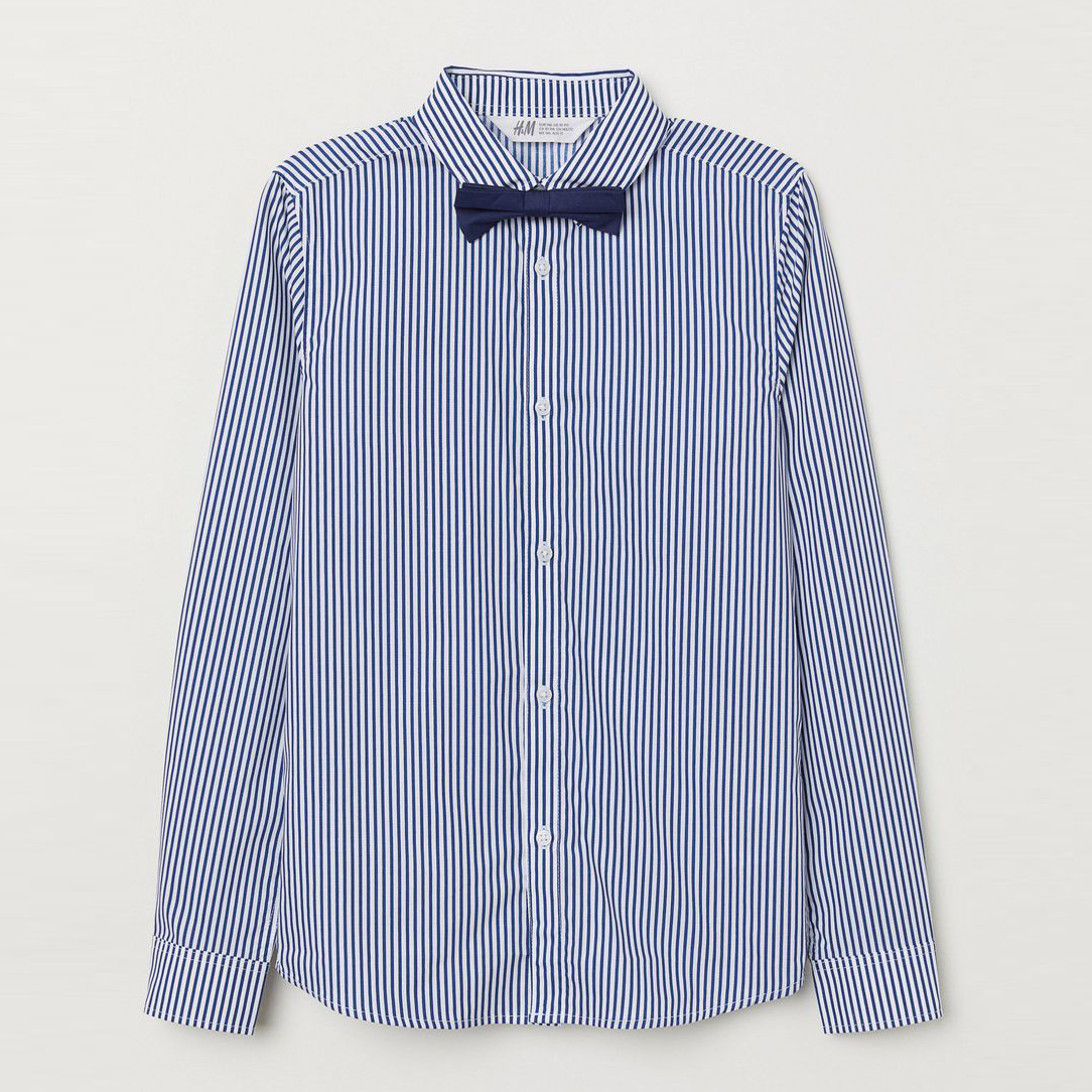 

Рубашка + бабочка H&M 579165 164 см Белые