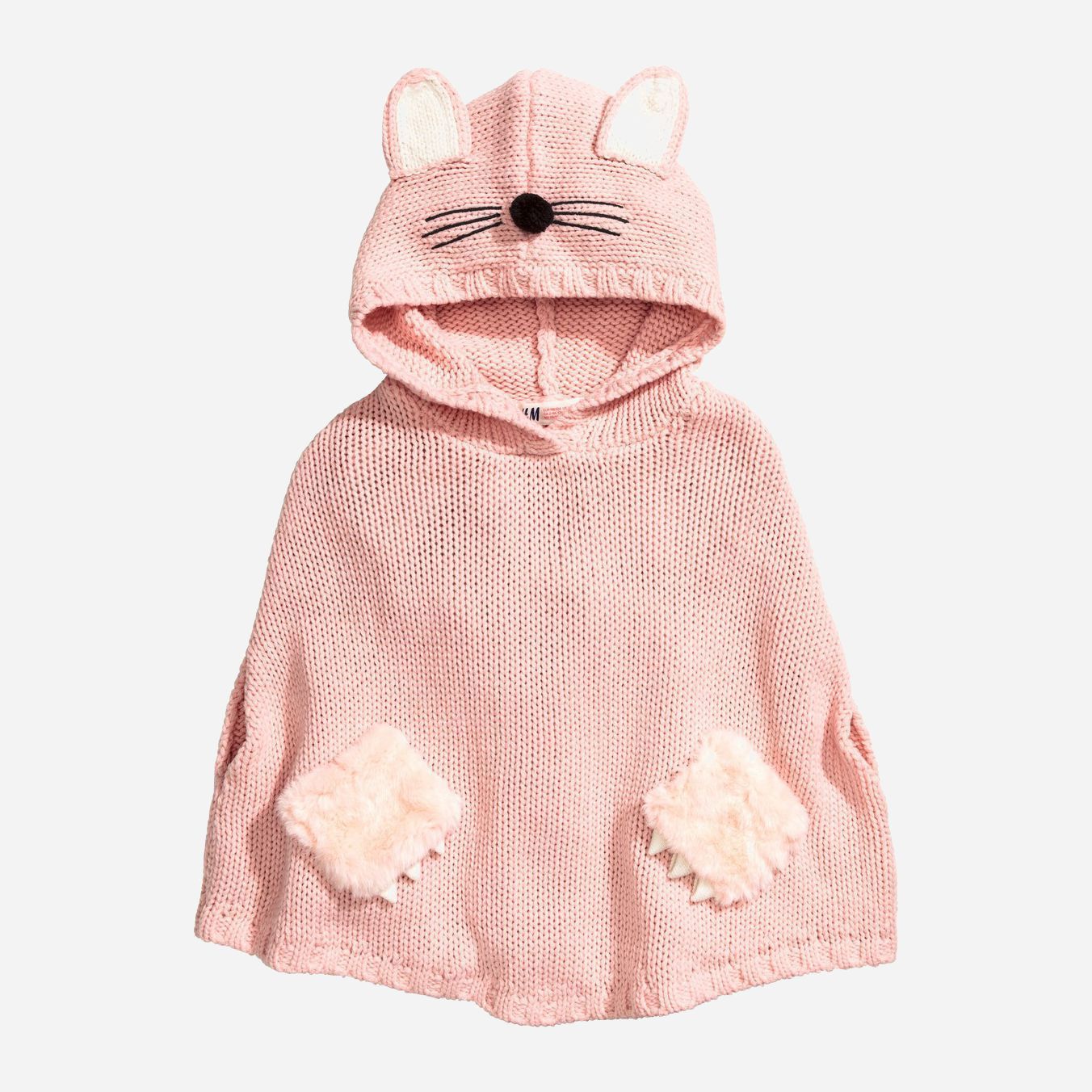 

Пончо H&M 409899 98-104 см Розовое