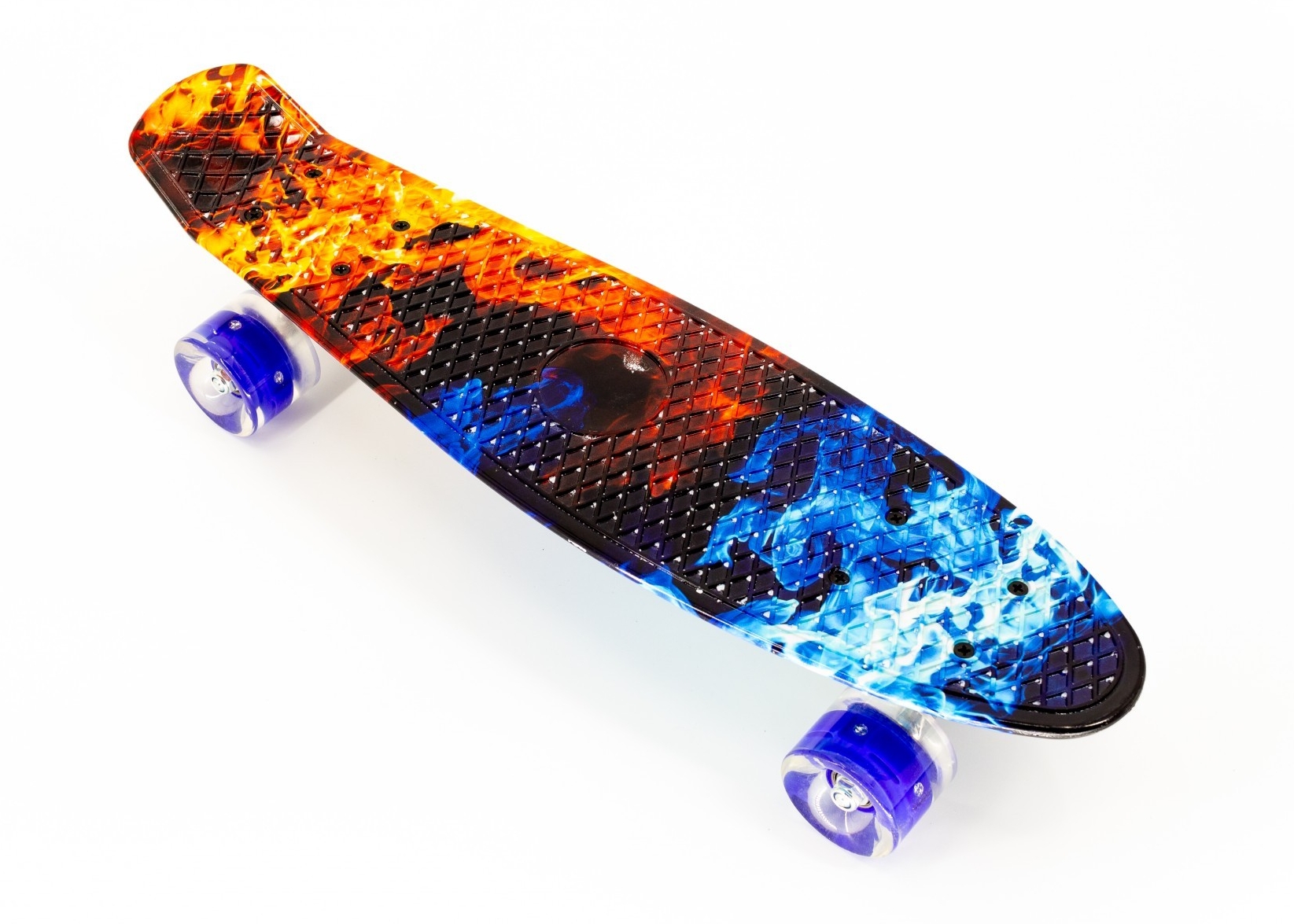 

Пенни борд Penny Board HB-23 New со светящимися колесами Лёд и Пламя