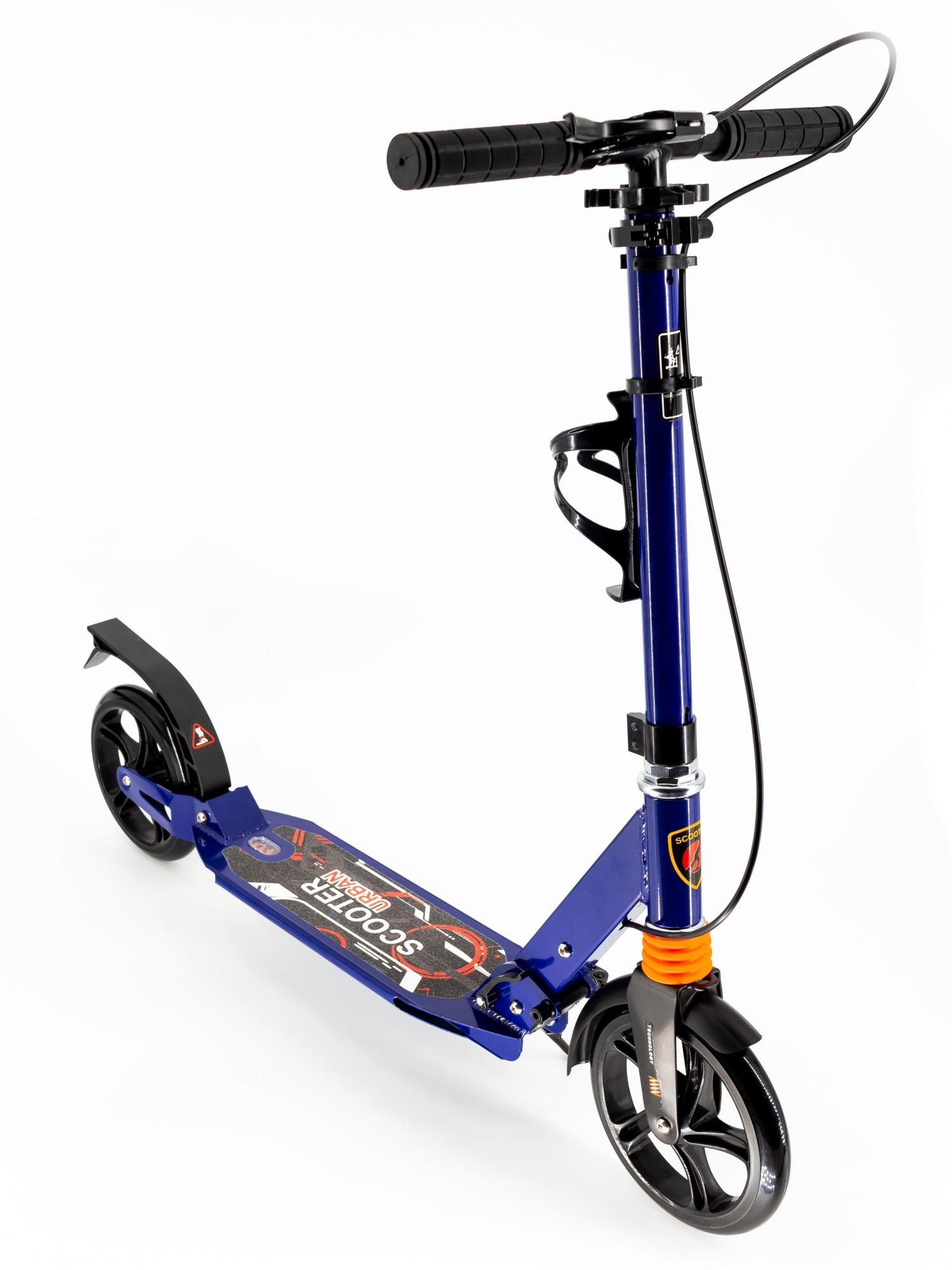 

Самокат Scooter с клипсой и подстаканником 116-C1 большие колеса Синий