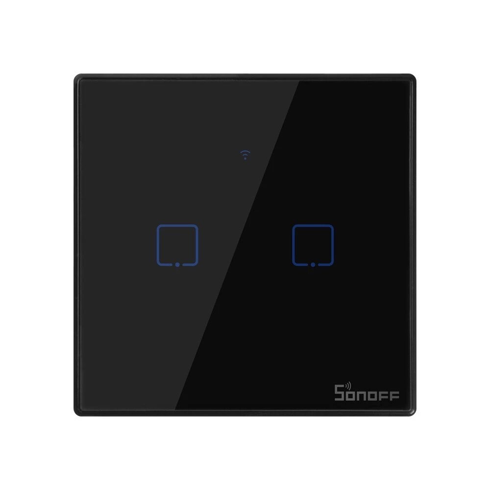 

Сенсорный настенный переключатель света Sonoff T3 Black 1 канал